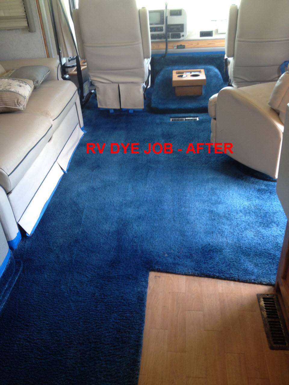 RV CARPET CLEANING / DYE JOB - AFTER